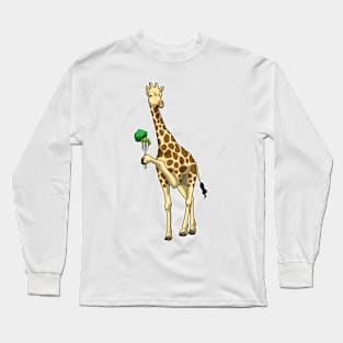 Giraffe Broccoli Vegetables Long Sleeve T-Shirt